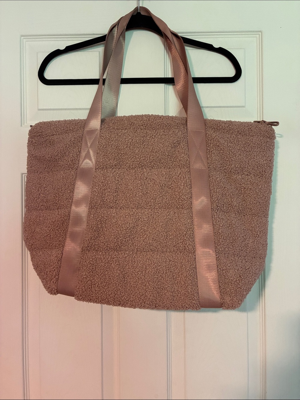 All in Motion faux shearling tote